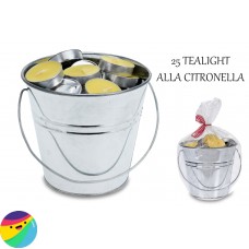 Vedro s citronela čajnimi svečkami